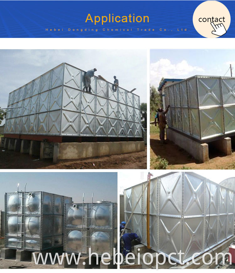50m3 storage service hot dip galvanized bolted connection used water tanks fire-fighting application